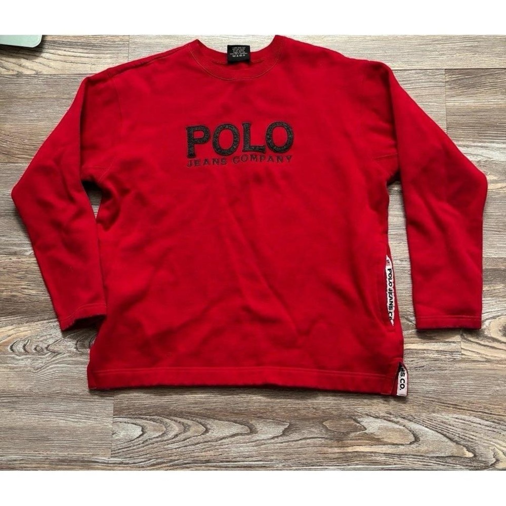 Women's‎ vintage Polo crewneck with pockets size small